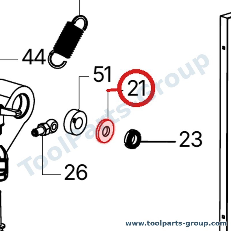 PROMAC PM-815021 – Ersatzteil – Scheibe Pos. 21 für SX-815DA, 815DA, SX-815D/DA, 815D