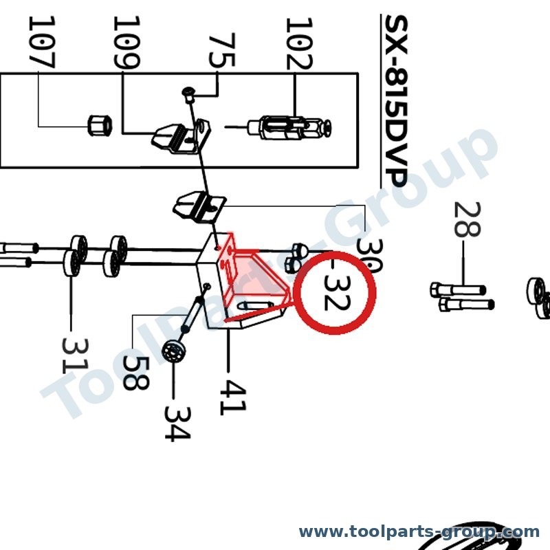 PROMAC PM-815032 – Ersatzteil – Mutter Pos. 32 für SX-815/DA, SX-815D/DA, 815D