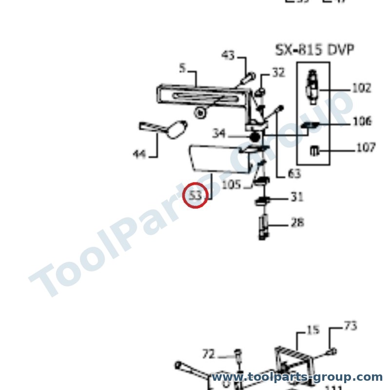 PROMAC PM-815053 – Ersatzteil – Sägeblattführung Pos. 53 für SX-815D/DA, 815D