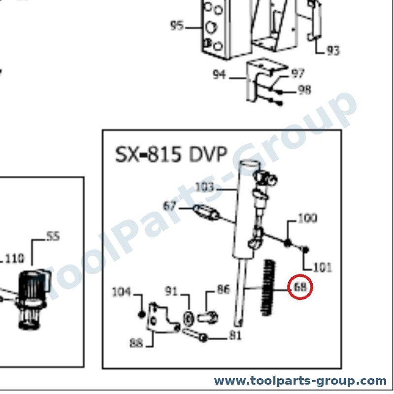 PROMAC PM-815068 – Ersatzteil – Feder Pos. 68 für SX815DA/DV/DVP, SX815DA