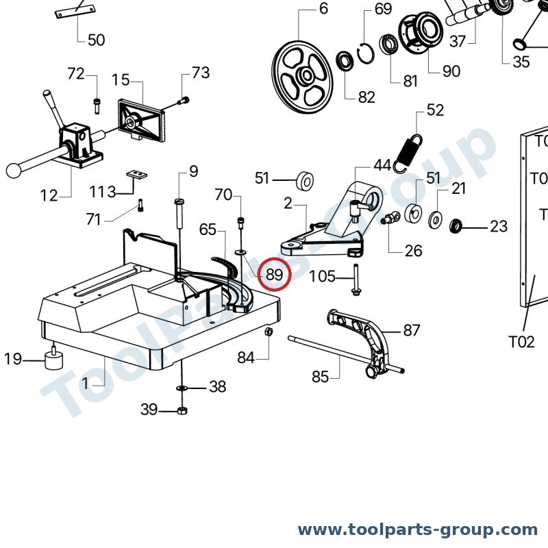 PROMAC PM-815089 – Ersatzteil – Eccentric Scheibe Pos. 89 für SX-815DVP, 815DVP
