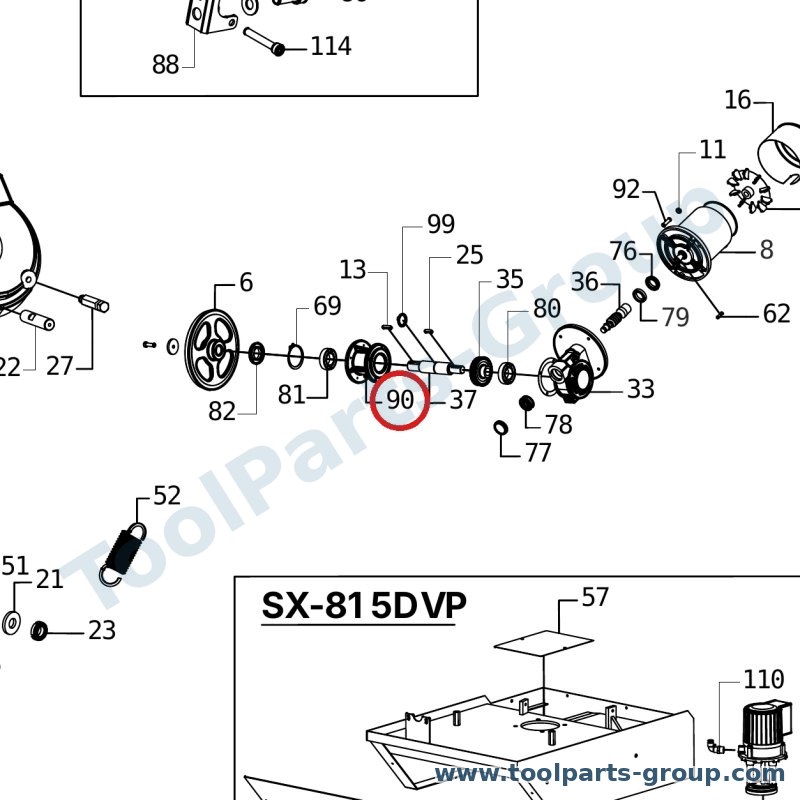 PROMAC PM-815090 – Ersatzteil – Zahnrad Grundkörper Pos. 90 für SX-815DA