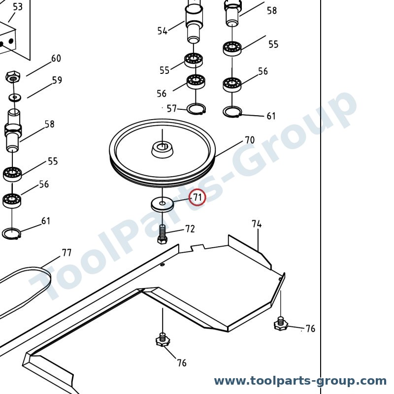 PROMAC PM-818071 – Ersatzteil – Scheibe M10 Pos. 71 für SX-818DV
