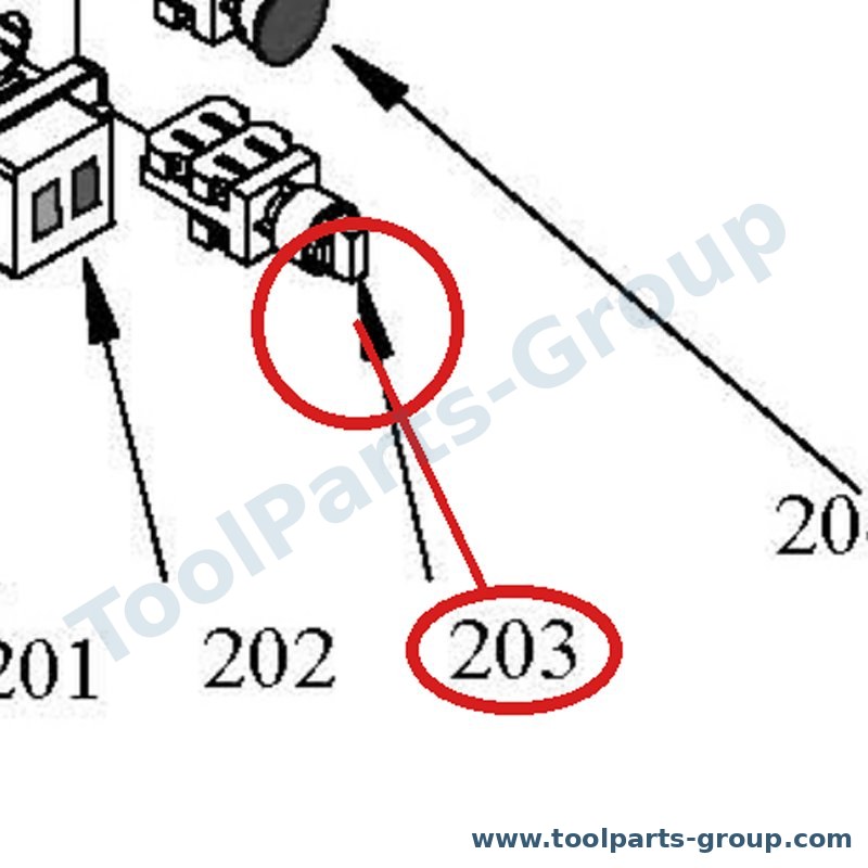 PROMAC PM-818303 – Ersatzteil – Schalter 3 Positions Pos. 203 für SX-818DV, SX-818DV/SX824DG, SX824DG
