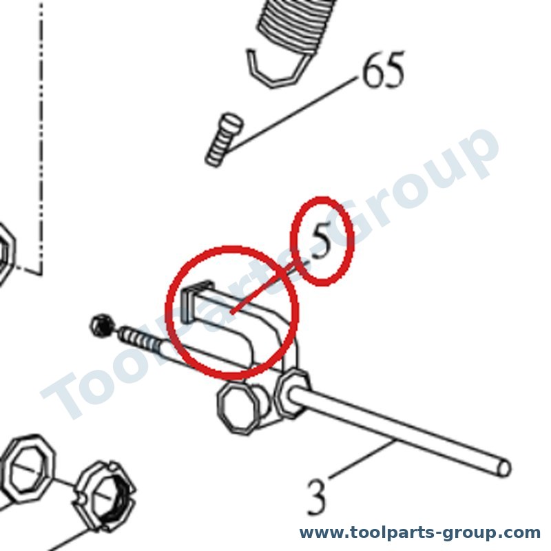 PROMAC PM-822205 – Ersatzteil – Stange Anschlag Stange Pos. 5 für SX-822DB, 822DB