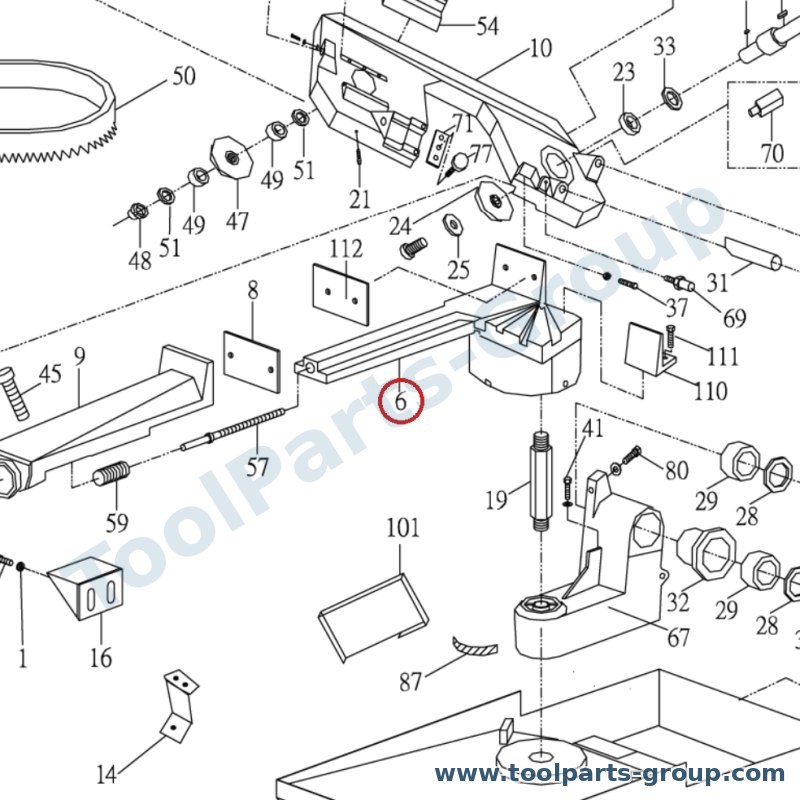 PROMAC PM-822206 – Ersatzteil – Counter Vice Pos. 6 für SX-822DB, 822DB