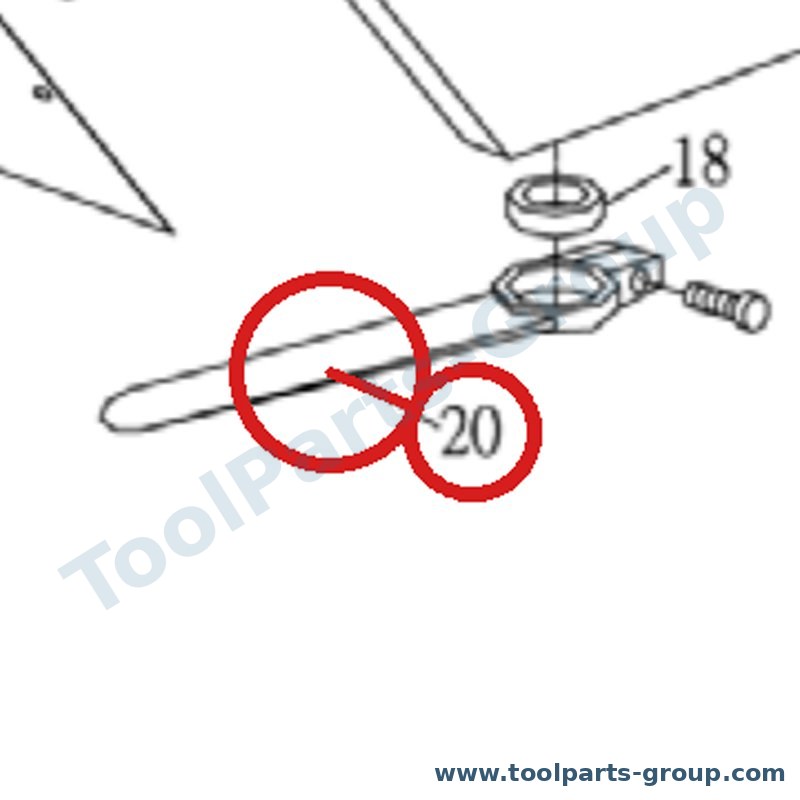 PROMAC PM-822220 – Ersatzteil – Locking Hebel Pos. 20 Sx für SX-822DG, 822DG, SX-822DGPOS, 822DGPOS