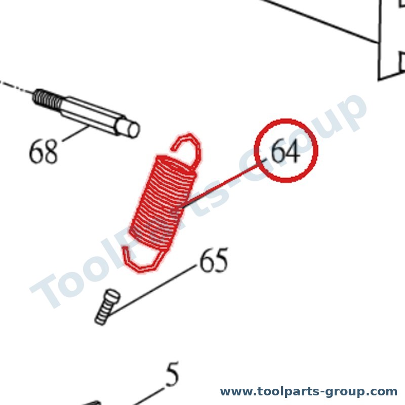 PROMAC PM-822264 – Ersatzteil – Feder Pos. 64 für SX-822DB/DG, 822DB, 195MM, DIAM50