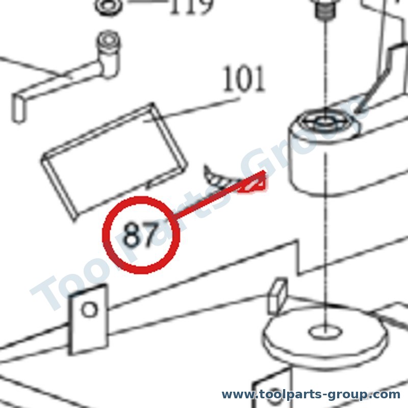 PROMAC PM-822287G – Ersatzteil – Skala Pos. 87 für SX-822DG, 822DG