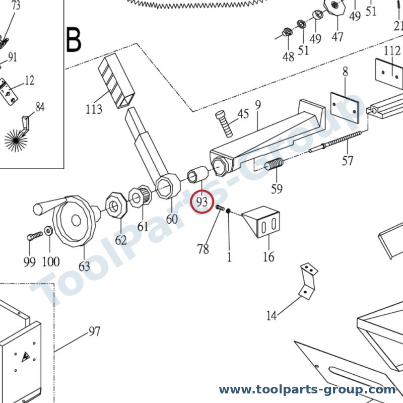 PROMAC PM-822293 – Ersatzteil – Buchse Pos. 93 für SX-822DG, 822DG