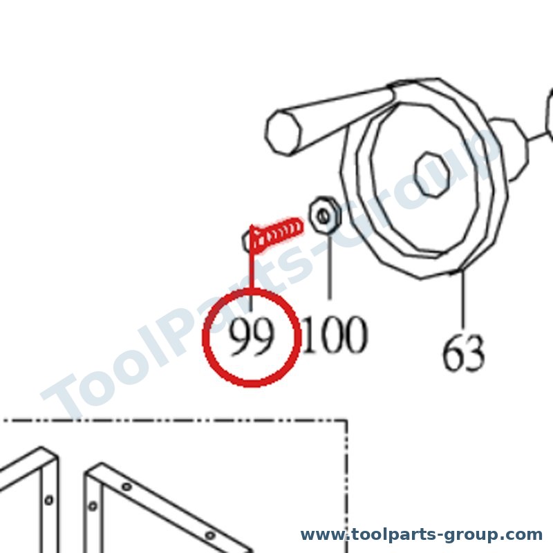 PROMAC PM-822299 – Ersatzteil – Pos. 99 Schraube 835 für SX-822DG, 822DG