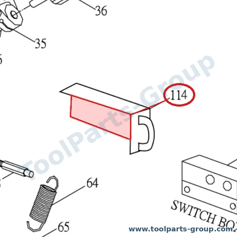 PROMAC PM-822314 – Ersatzteil – Schalter Halterung + Handleno.114 für SX-822DB, 822DB