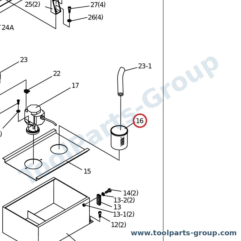 PROMAC PM-823016 – Ersatzteil – Filter Pos. 16 für SX-823DG, 823DG