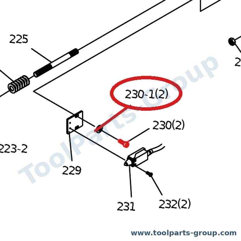 PROMAC PM-823018-1 – Ersatzteil – Pos. 285 Unterlegscheibe für SX-823DG, 823DG