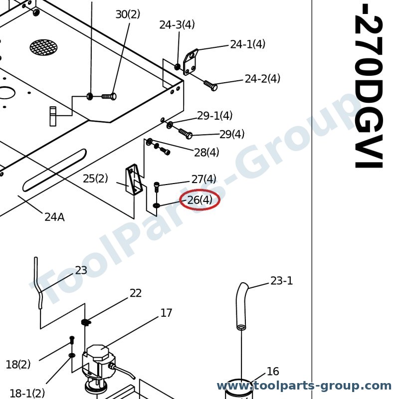 PROMAC PM-823026 – Ersatzteil – Federscheibe für SX-823DG, 823DG