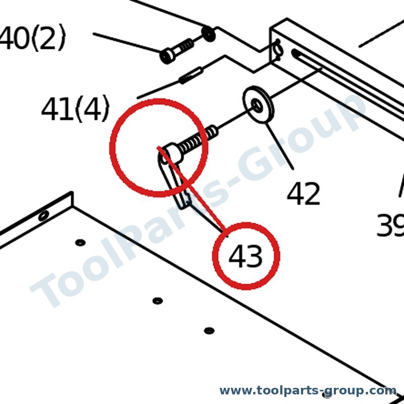 PROMAC PM-823043 – Ersatzteil – komplett Griff Pos. 42+43SX für 824DG, SX-824DG