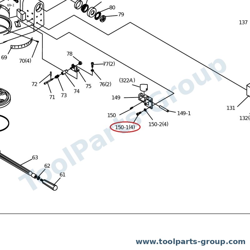 PROMAC PM-823077 – Ersatzteil – Schraube M8X25 Promac für SX-827DGS/DGVI/DGSVI, 827DGS