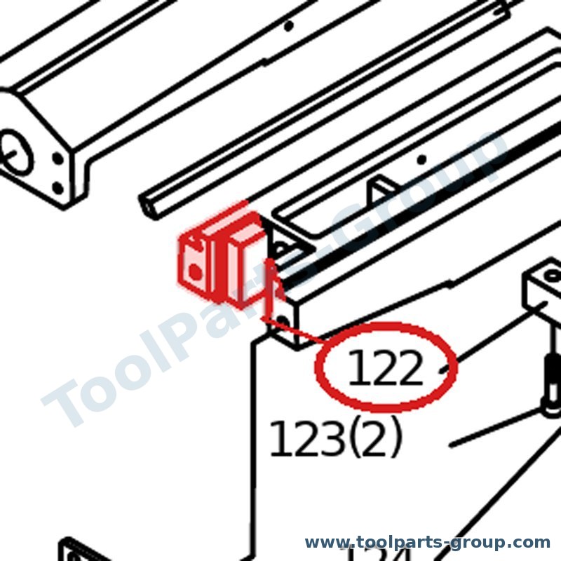 PROMAC PM-823122 – Ersatzteil – Vise Setting Platte Pos. 122 für SX-823DG, 823DG