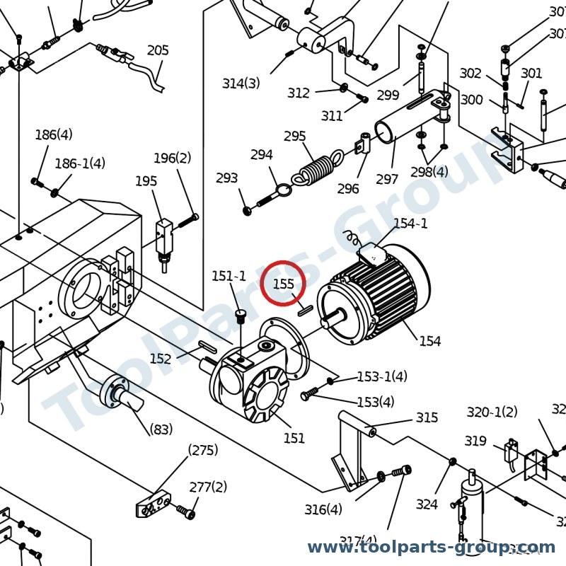 PROMAC PM-823155 – Ersatzteil – Passfeder Pos. 155 für SX-823DG/DGS, 823DG
