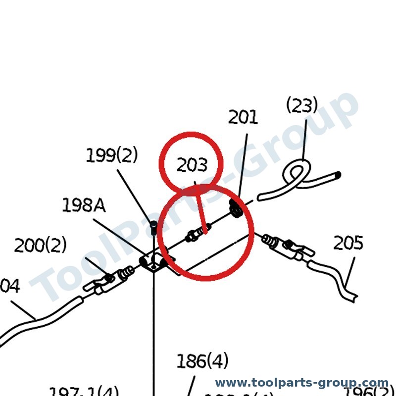 PROMAC PM-823203 – Ersatzteil – Rohr Fitting Pos. 203 für SX-823DG, 823DG