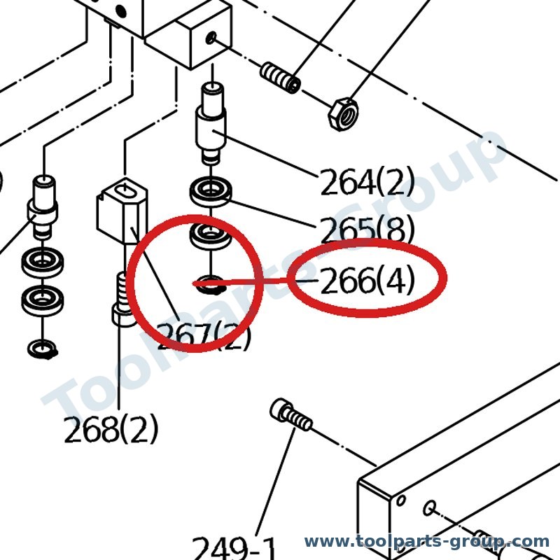 PROMAC PM-823266 – Ersatzteil – Sicherungsring Pos. 266 Sx für SX-823DG, 823DG, E-7, SX-823DG/DGS