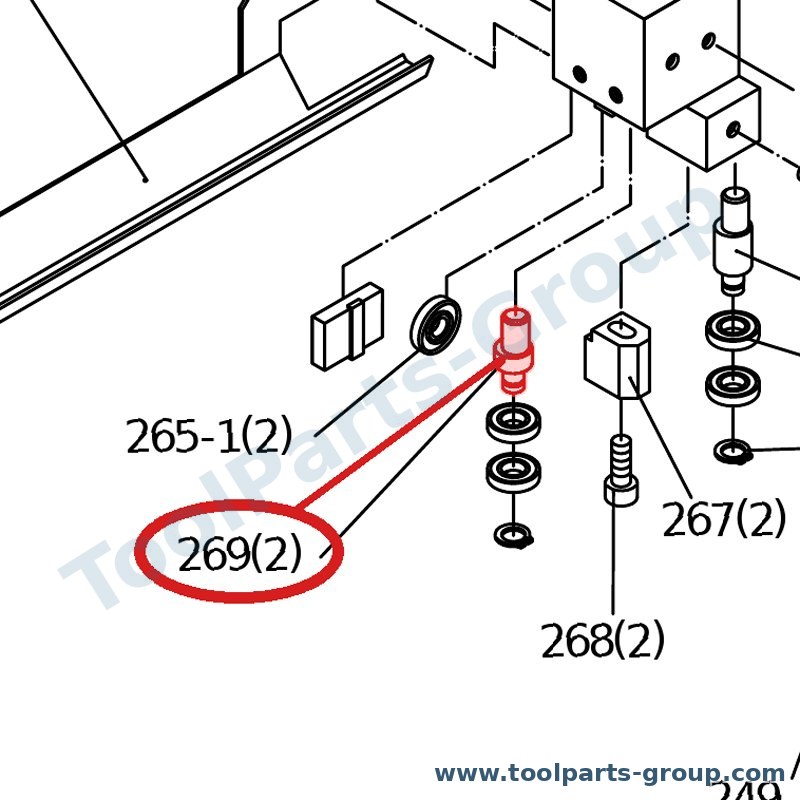 PROMAC PM-823269 – Ersatzteil – Eccentric Welle für SX-823DGS, 823DGS, SX-823DG/SPOS, 823DG