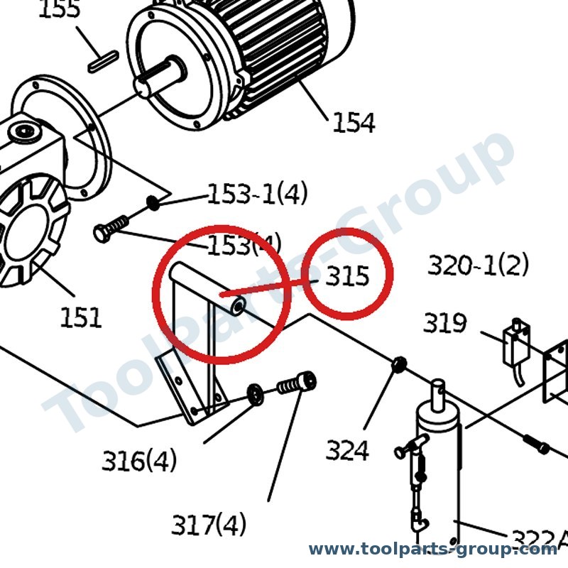PROMAC PM-823315 – Ersatzteil – Hydraulikzylinder Ständer Sx für SX-823DG, 823DG