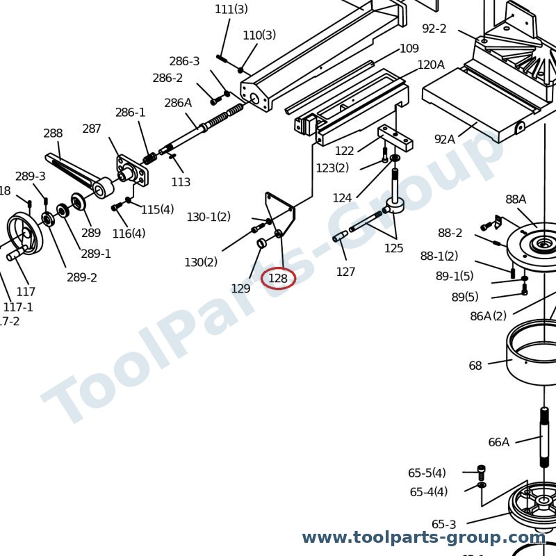 PROMAC PM-827128 – Ersatzteil – Platte Pos. 128 für 827DGVI, SG-827DGVI, SX-827DGVI/DGSVI