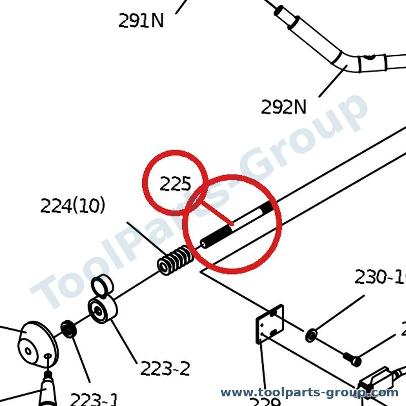 PROMAC PM-827225 – Ersatzteil – Tension Welle Pos. 225 für SX-827DGSVI, 827DGSVI