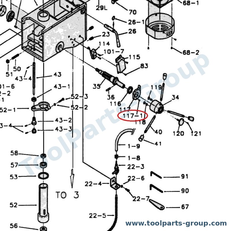 PROMAC PM-833117A – Ersatzteil – Stift Pos. 117A Bx 833V für BX-833V, BX833/834V