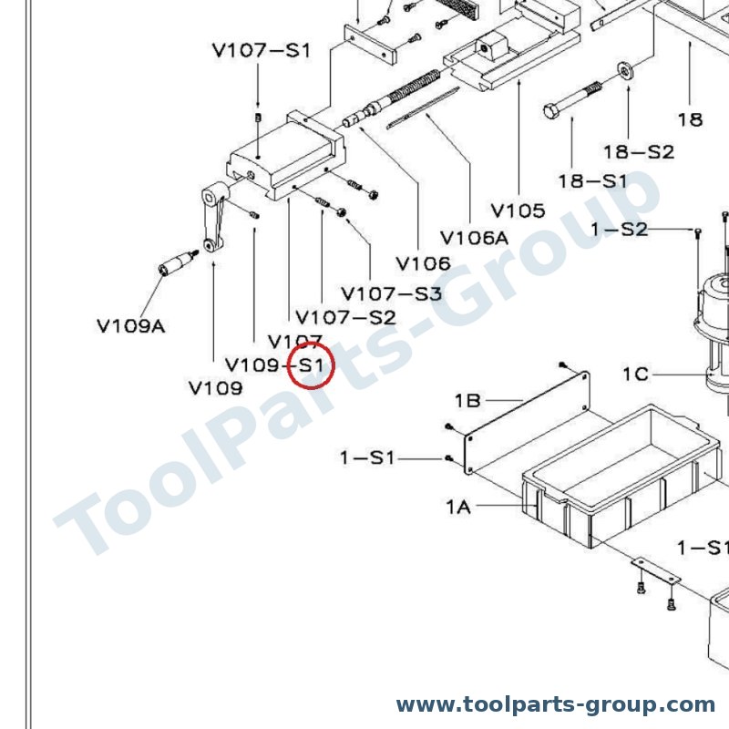 PROMAC PM-834001 – Ersatzteil – Grundkörper Pos. 01 Bx 834/834V für BX-834/834V