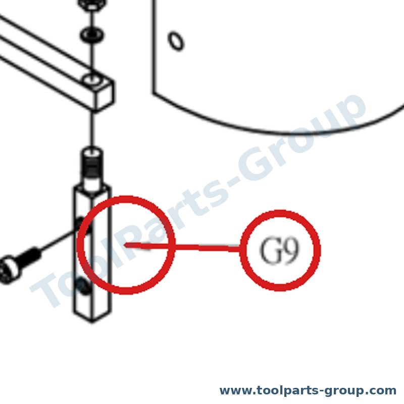 PROMAC PM-840G009 – Ersatzteil – Pos. G9 unten Halterung Stange für BX-840VADT, 840VADT