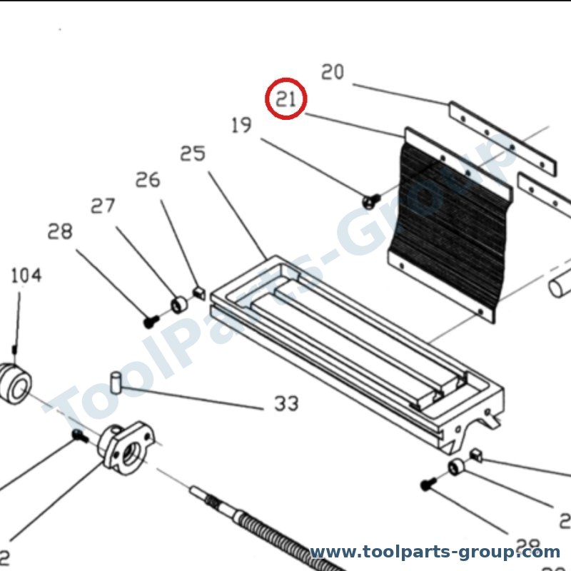 PROMAC PM-8833021 – Ersatzteil – Antidust Platte Pos. 21 für FX-883VE, 883VE