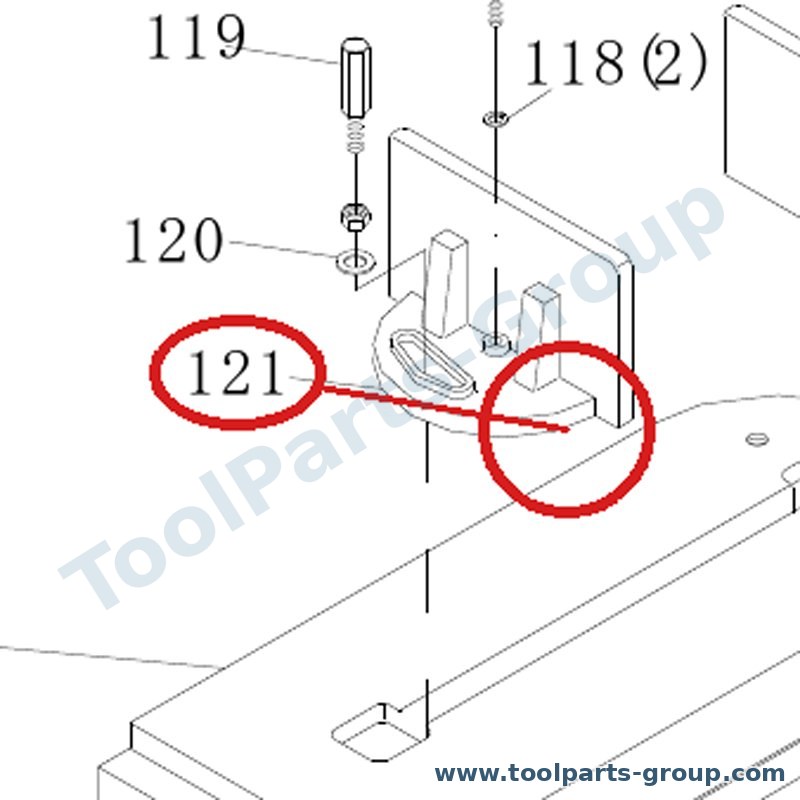 PROMAC PM-917121 – Ersatzteil – vorn Vise Pos. 121 für 917C, 917
