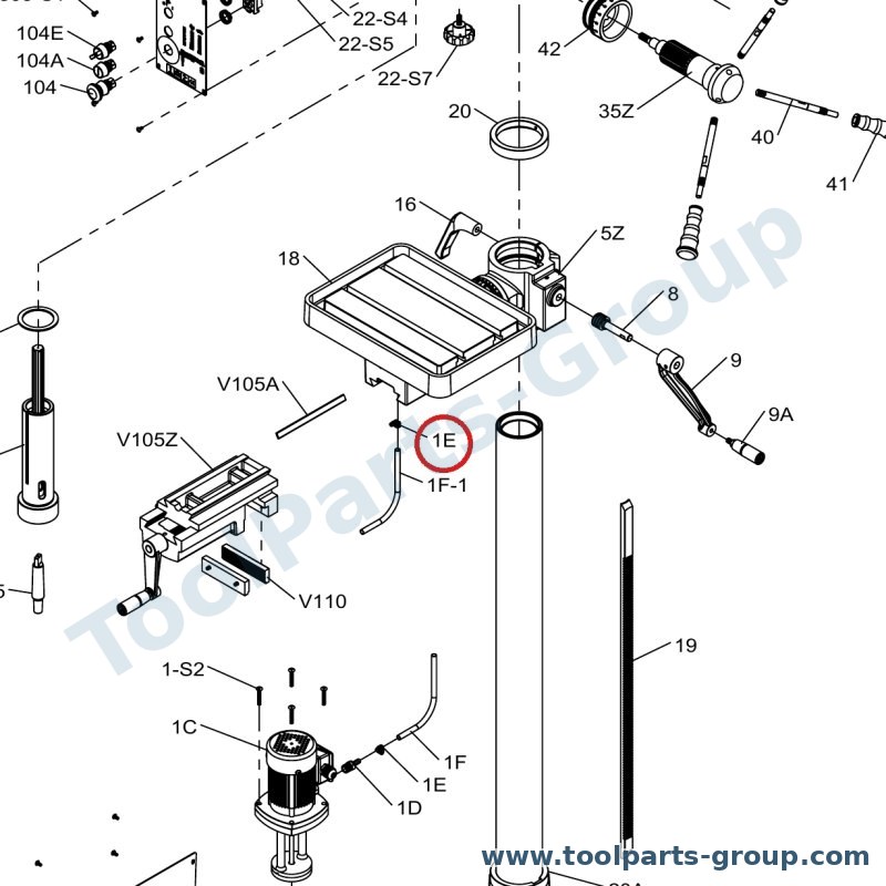 PROMAC PM-919109 – Ersatzteil – Schlauch Klemme Pos. B09 für SY-315, 919