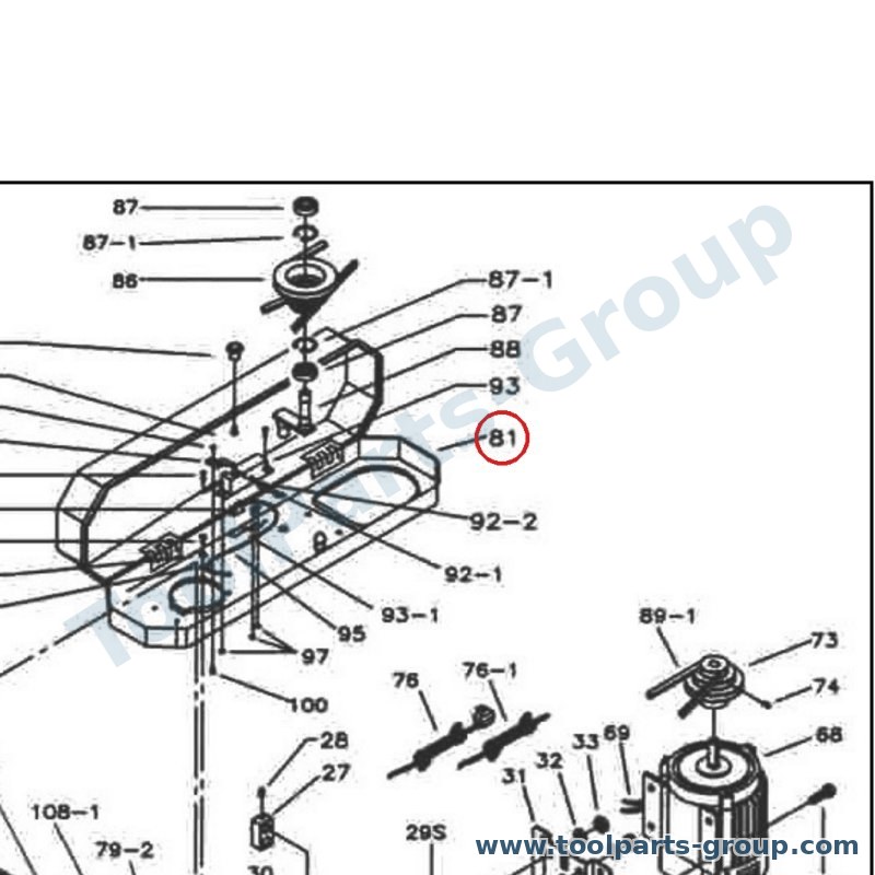 Tool France PM-930681 – Ersatzteil – Riemenscheibe Abdeckung für TFD-30TE, 081-3, N-081-3