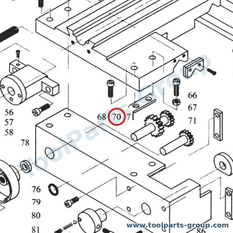 PROMAC PM-947270 – Ersatzteil – Welle Zahnrad Pos. 70 für 947