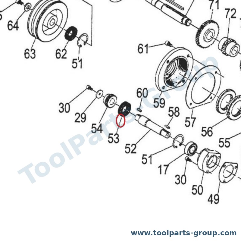 PROMAC PM-948307 – Ersatzteil – Zahnrad Pos. 7 Kopf Stock für 948