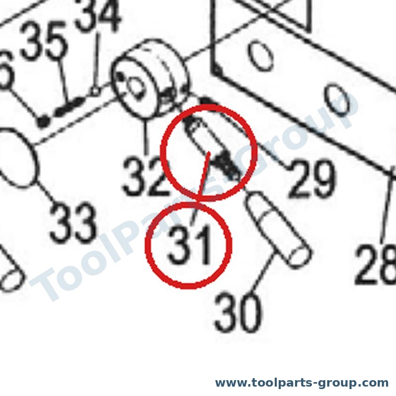 PROMAC PM-948431 – Ersatzteil – Hebel + Knopf Pos. 30+31 Kopf Stock für 948OS, 948