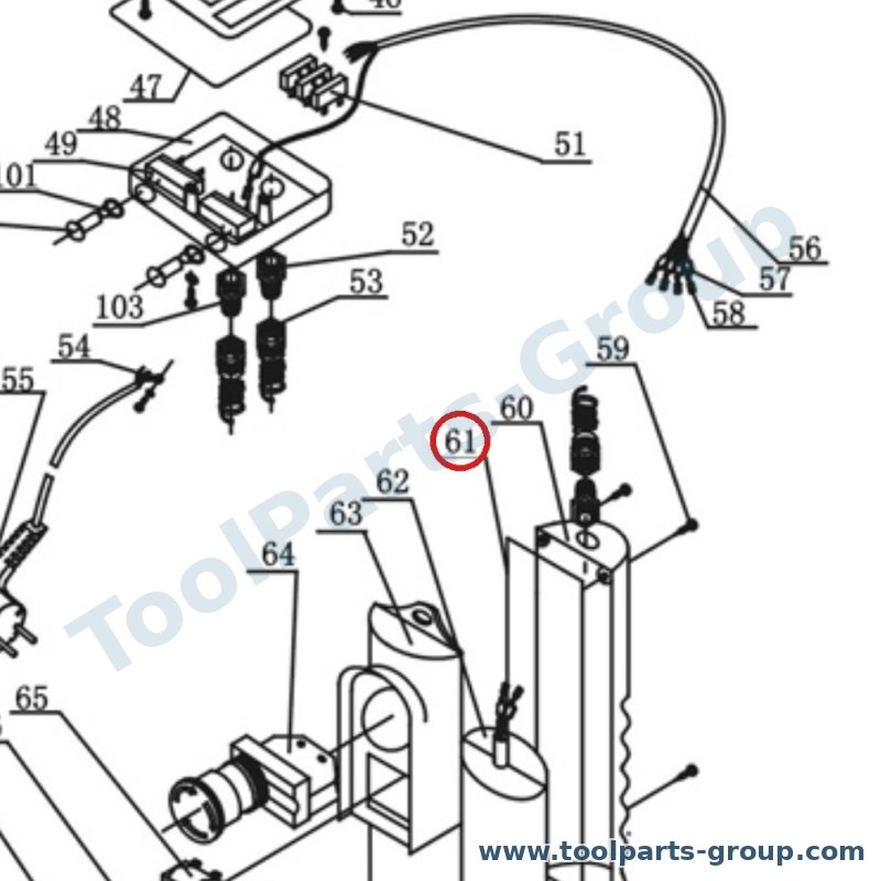 PROMAC PM-991361 – Ersatzteil – Griff Sealed Loop Pos. 61 für 991F