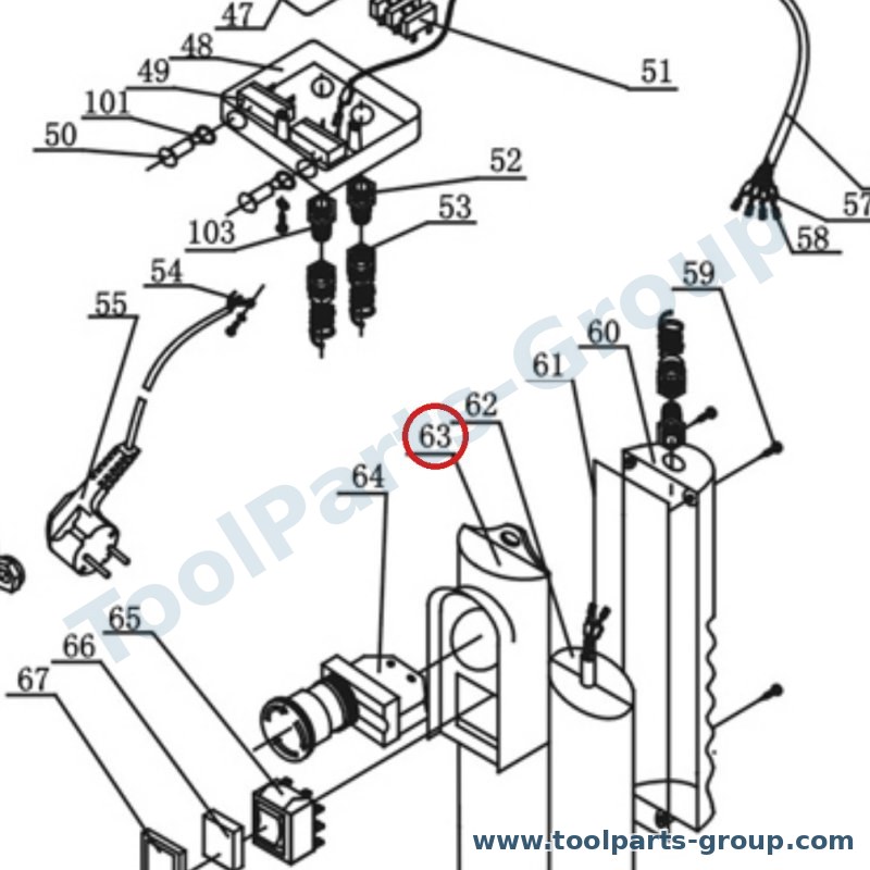 PROMAC PM-991363 – Ersatzteil – Not-Aus-Schalter Pos. 64 für 991F