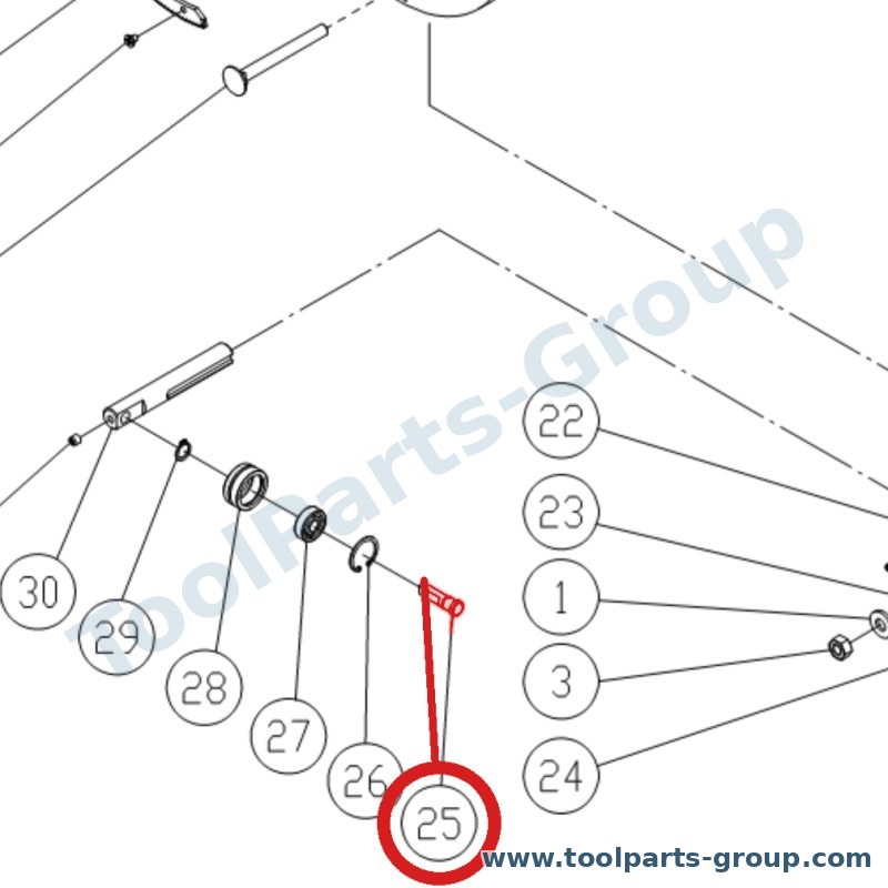 JET PM1500-085-25 – Ersatzteil – Adjustment Welle für JWBS-18