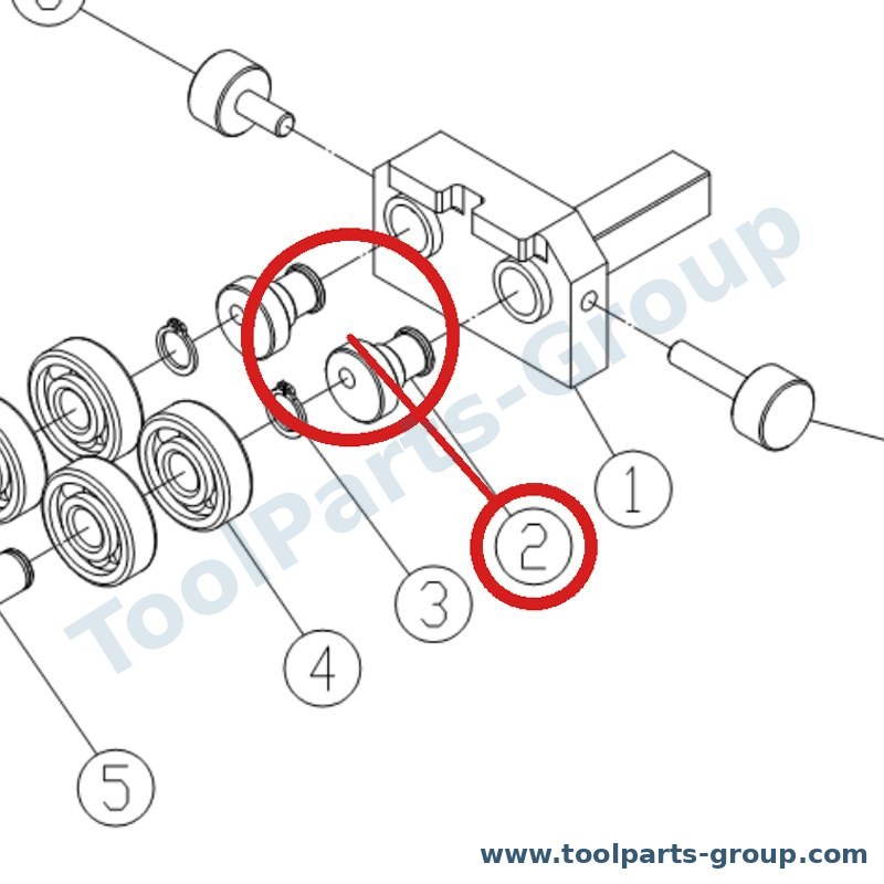 JET PM1500-096-02 – Ersatzteil – Eccentric Welle für JWBS-15, JWBS-18, JWBS-20