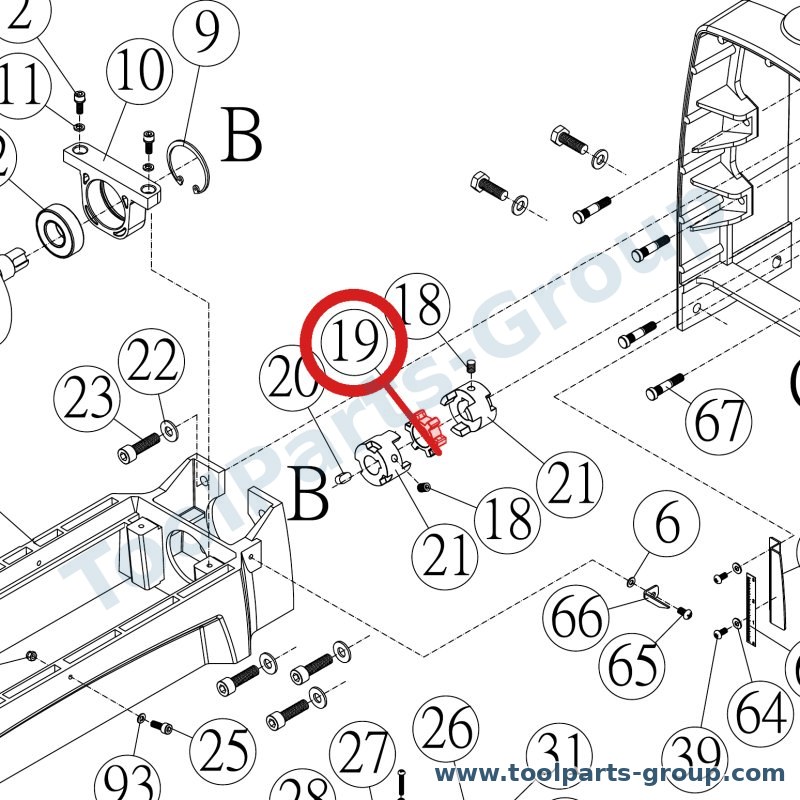 PROMAC PM2244-139 – Ersatzteil – Gummi Cushion (Re:13A) für JWDS-1632, JWDS-1836, JWDS-2244 u. a.