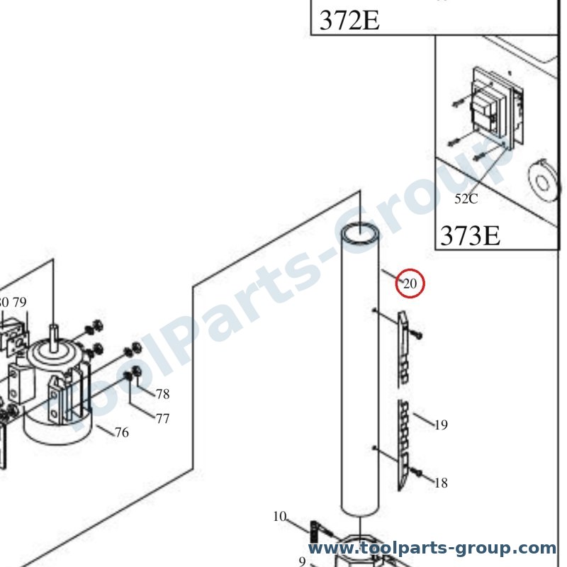 PROMAC PM_373020 – Ersatzteil – COLUMN für 372E/373E für 370E, 371E
