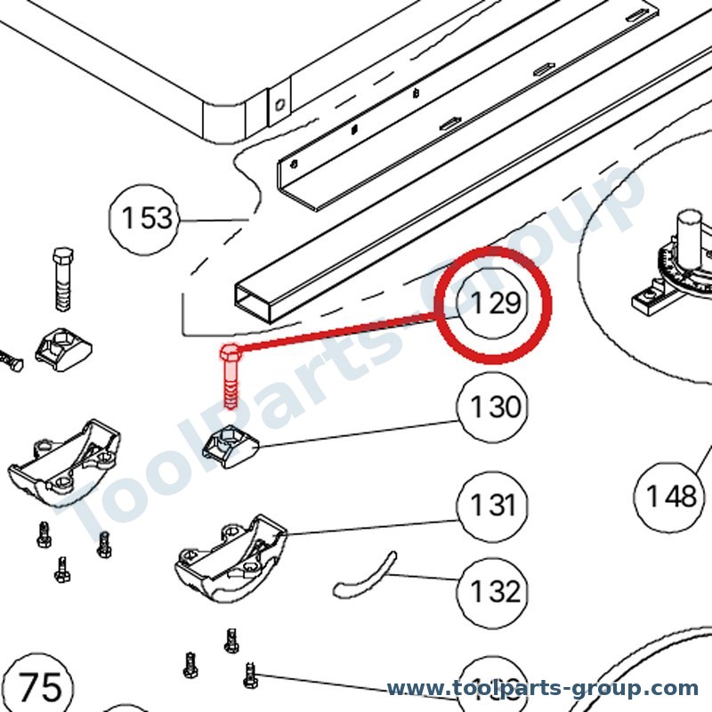 JET SH101003 – Ersatzteil – Hex Kopf Schraube M10X50 für JWBS-14