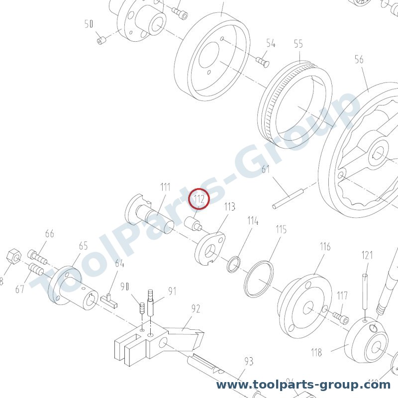 JET TL06725 – Ersatzteil – Stift (Gh-Zx) für GH-1640ZX, GH-1840ZX, GH-1860ZX, GH-1880ZX