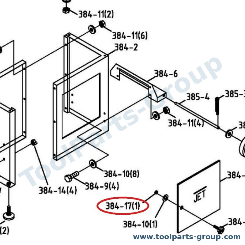 JET TS-0640081 – Ersatzteil – HEXNUT5/16-18 für DDS-225