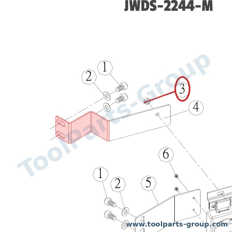 JET TS-1540031 – Ersatzteil – Hex Mutter M5 für JPM-13CSX, JEB-1