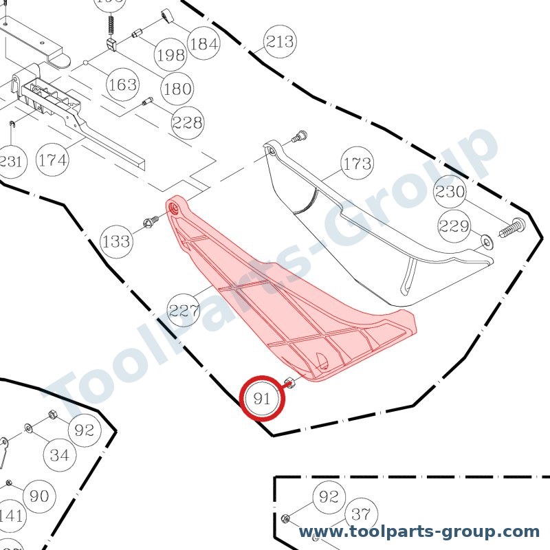 JET TS-1541011 – Ersatzteil – Nylon Hax Mutter M5 für JWBS-12